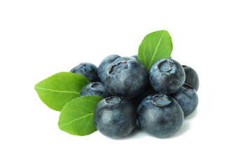 Fresh delicious blueberry isolated on white background