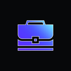 Briefcase blue gradient vector icon