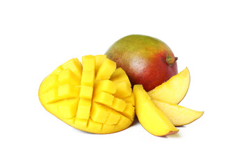 Fototapeta na wymiar Ripe mango fruit isolated on white background