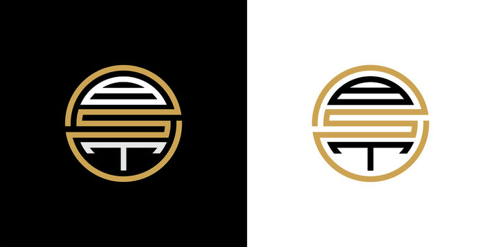 BST creative letter logo design vector icon illustration