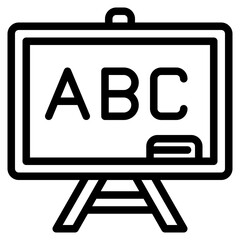 white board outline style icon
