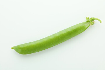 Tasty fresh green pea on white background