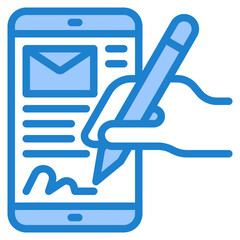 smartphone blue style icon