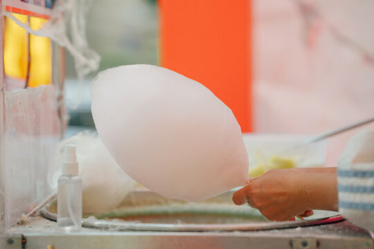 Traditional Chinese street food cotton candy