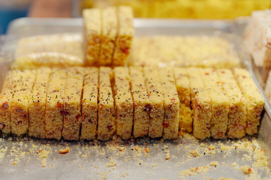 Traditional Chinese street food millet cake