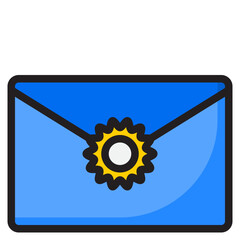 envelope color line style icon