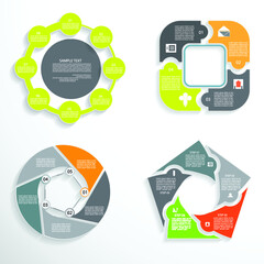 Design for business data visualization, cover layout and infographic