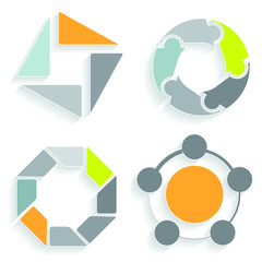 Design for business data visualization, cover layout and infographic