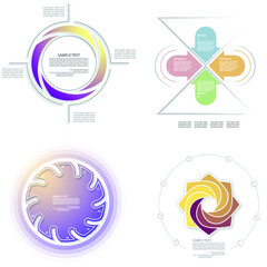 Design for business data visualization, cover layout and infographic