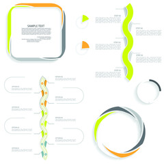 Design for business data visualization, cover layout and infographic