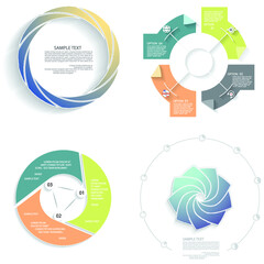 Design for business data visualization, cover layout and infographic