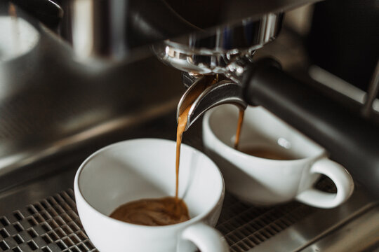 coffee shot from espresso machine 