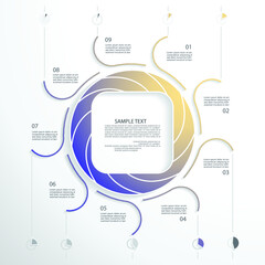 Design for business data visualization, cover layout and infographic