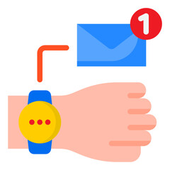 smartwatch flat style icon