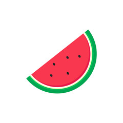watermelon cartoon flat style isolated on white background