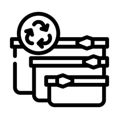 food bag zero waste accessory line icon vector. food bag zero waste accessory sign. isolated contour symbol black illustration