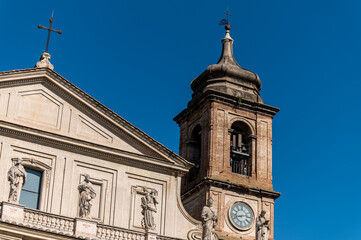 Fototapeta na wymiar Terni cathedral church in the historic area