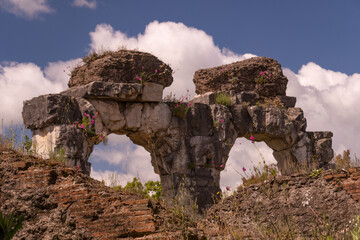 Destroyed arches in the Roman amphitheater