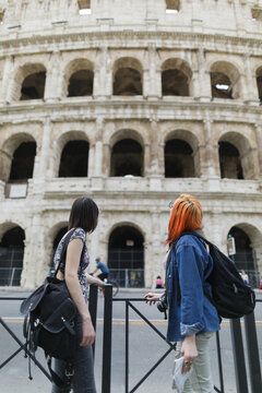 Tourist woman in Rome