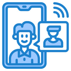 mobilephone blue style icon