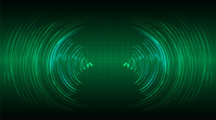 Sound waves oscillating dark light