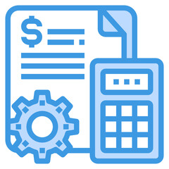 Budget blue line icon