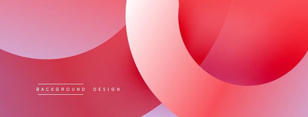 Abstract overlapping lines and circles geometric background with gradient colors