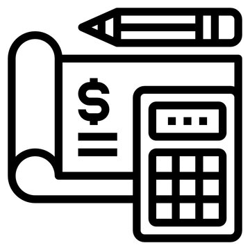 black and white accounting tools clip art preview