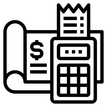 black and white calculator and receipt