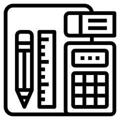 Stationery line icon