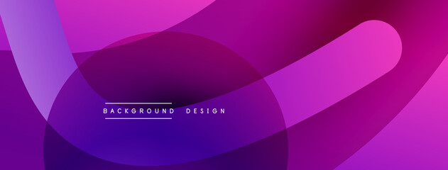 Abstract overlapping lines and circles geometric background with gradient colors