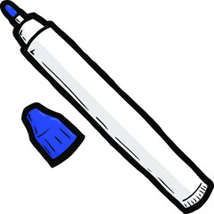 illustration of a blue marker