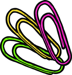 Paper clip hand drawn