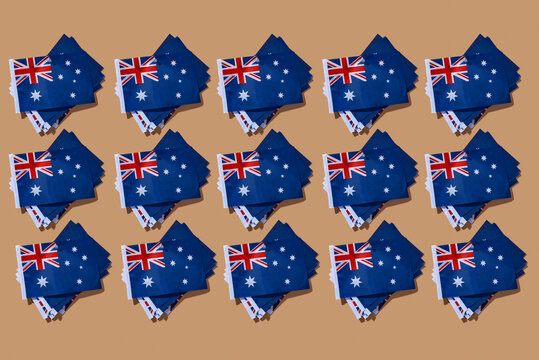 australian flags mosaic