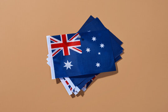 pile of australian flags