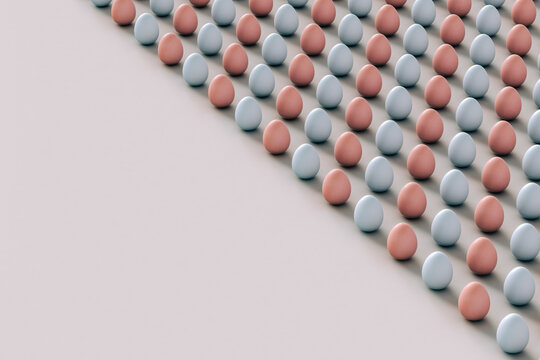 Pink and blue eggs 