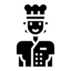 chef glyph icon