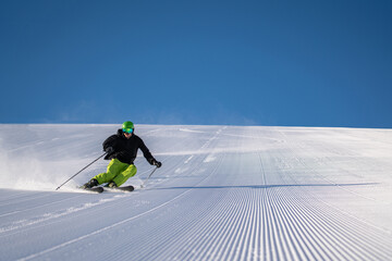 skiing early morning