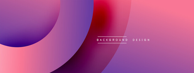 Abstract overlapping lines and circles geometric background with gradient colors