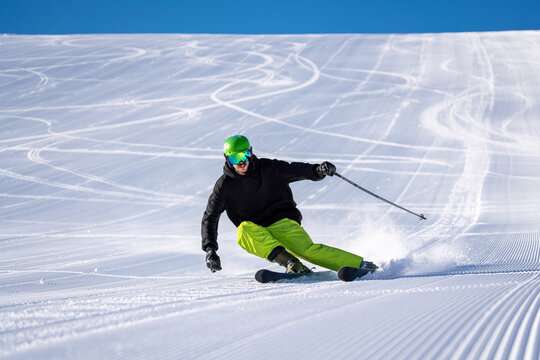 skiing fast