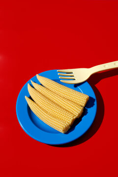 baby corns in a plate