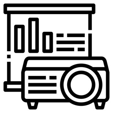 recommend clip art: projector line icon