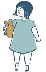 怒ってふてくされる子供のイラスト
Illustration of an angry child