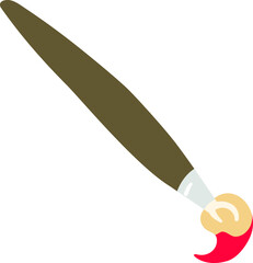 Artist Paint Brush Vector Isolated on White Background. Children Book Illustration Graphics. Tools used by Artist Vector Graphics.