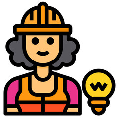 Electrician line icon