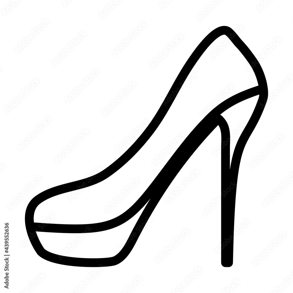 Sticker high heel shoe icon