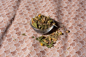 dried chamomile flowers