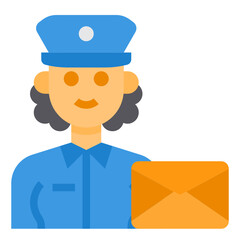 Postman flat icon