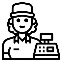 Cashier line icon