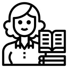 Librarian line icon